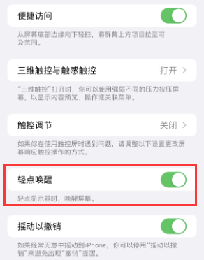 新龙镇苹果授权维修站分享iPhone轻点无法唤醒怎么办 